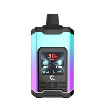 شاشة LCD عالية النفخات شريط الـ Vape المستخدم لمرة واحدة مع ملفات الشبكة وزر التبديل